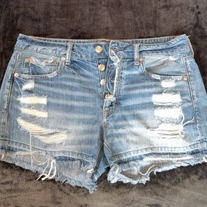 American Eagle Outfitters Ripped Blue Jean Shorts